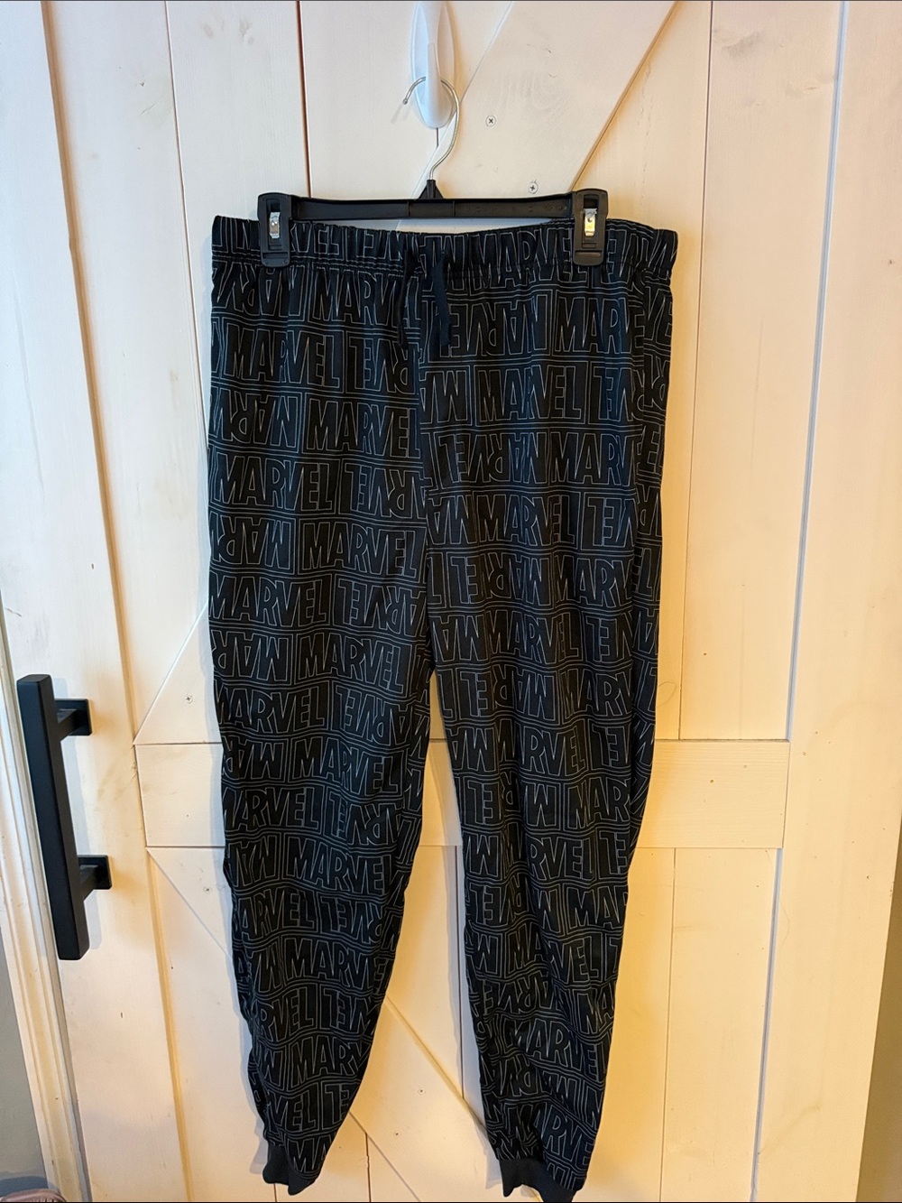 Marvel Black All-Over Logo Joggers